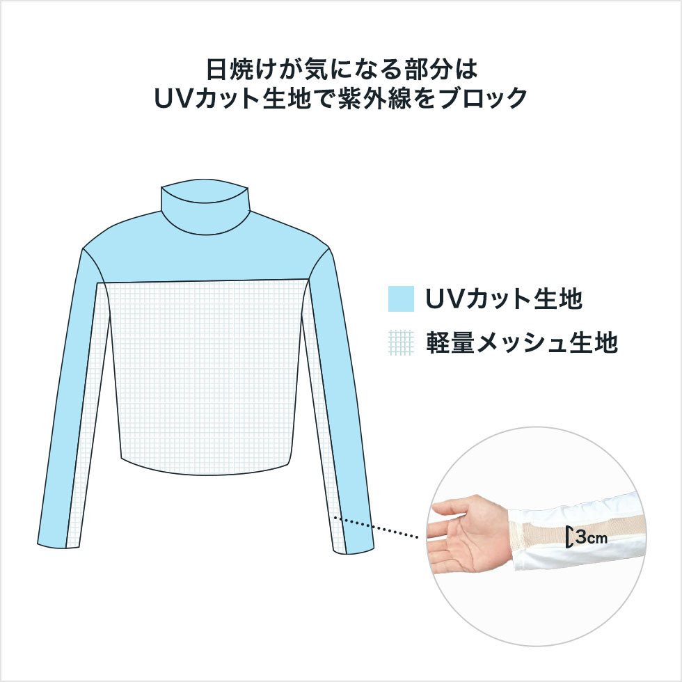 風が抜ける大人の「重ね着専用UVインナー」