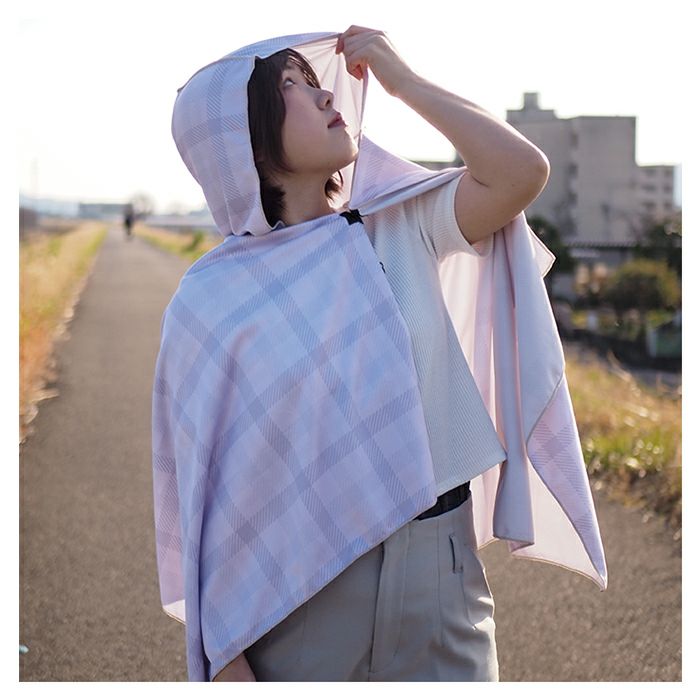 tsuyok48 さま専用 クールカレン　ポンチョコート　リバーシブル フードつきポンチョコート【フリーサイズ】 - KMR craft works
